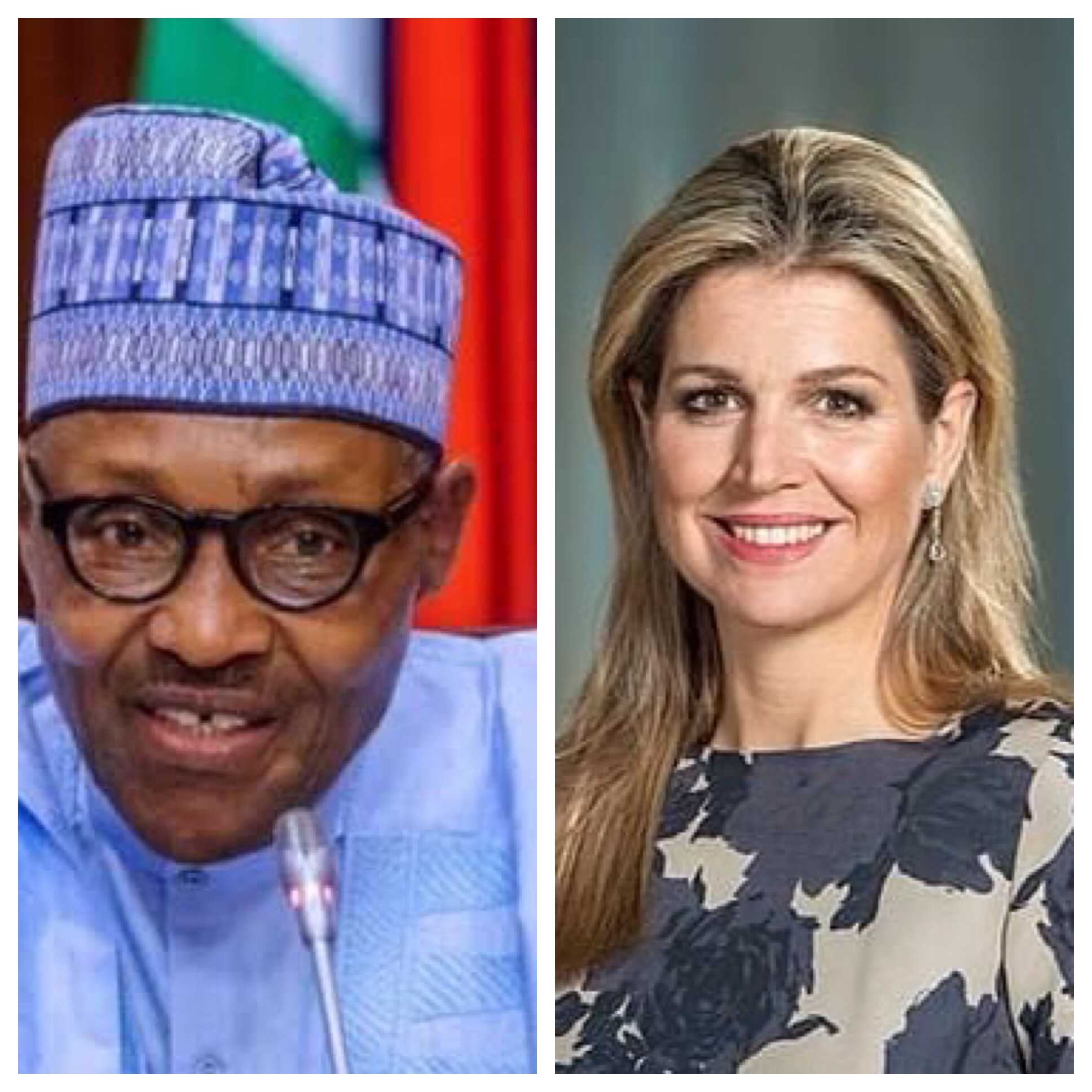 President Buhari and Queen Maxima of Netherlands