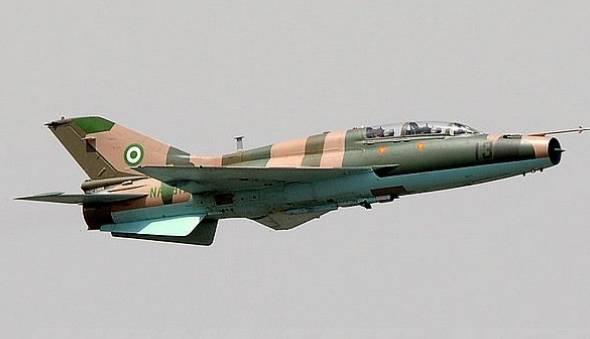 A Nigerian Air Force fighter jet: villagers killed in Daban Masara