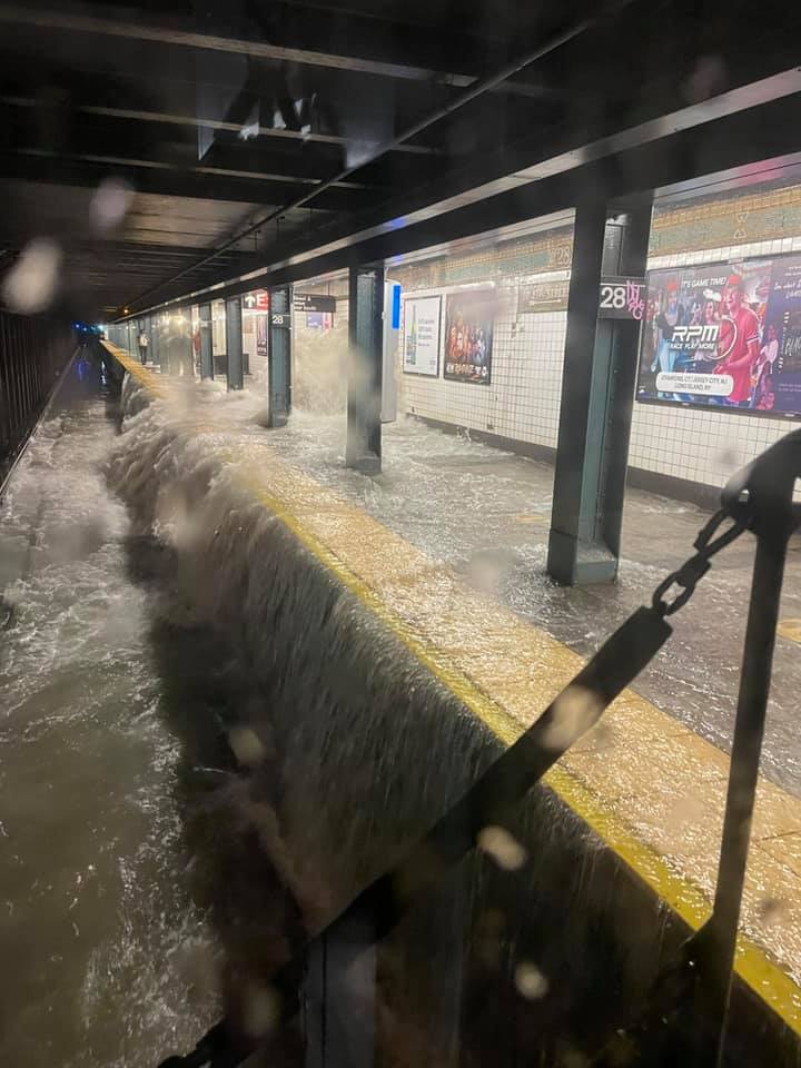 A shocking picture of the 28th Street Subway station (#1 Train) in Manhattan, New York