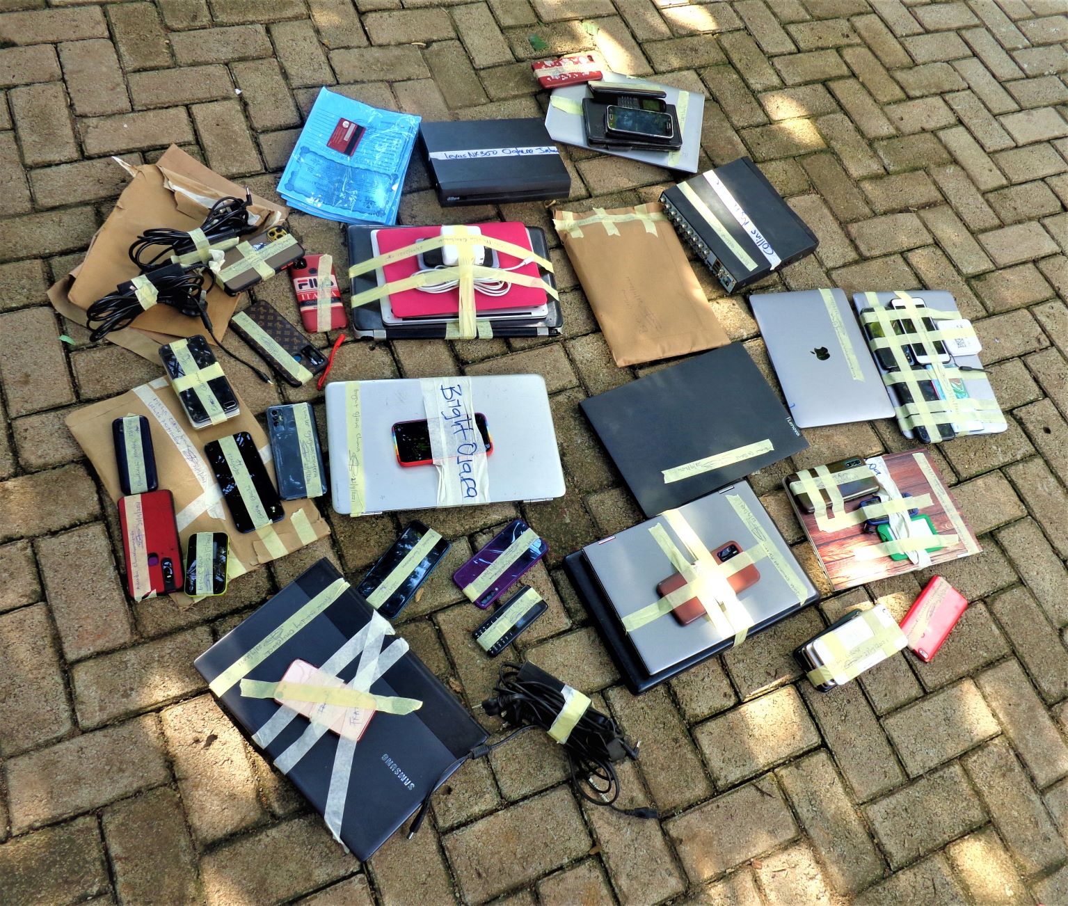 Items recovered from suspects