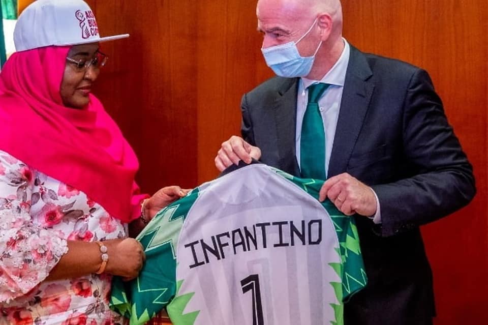 FIFA President Infantino lauds Aisha Buhari