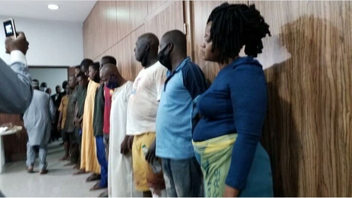 Amudat, right, charged by DSS with terrorism on FaceBook