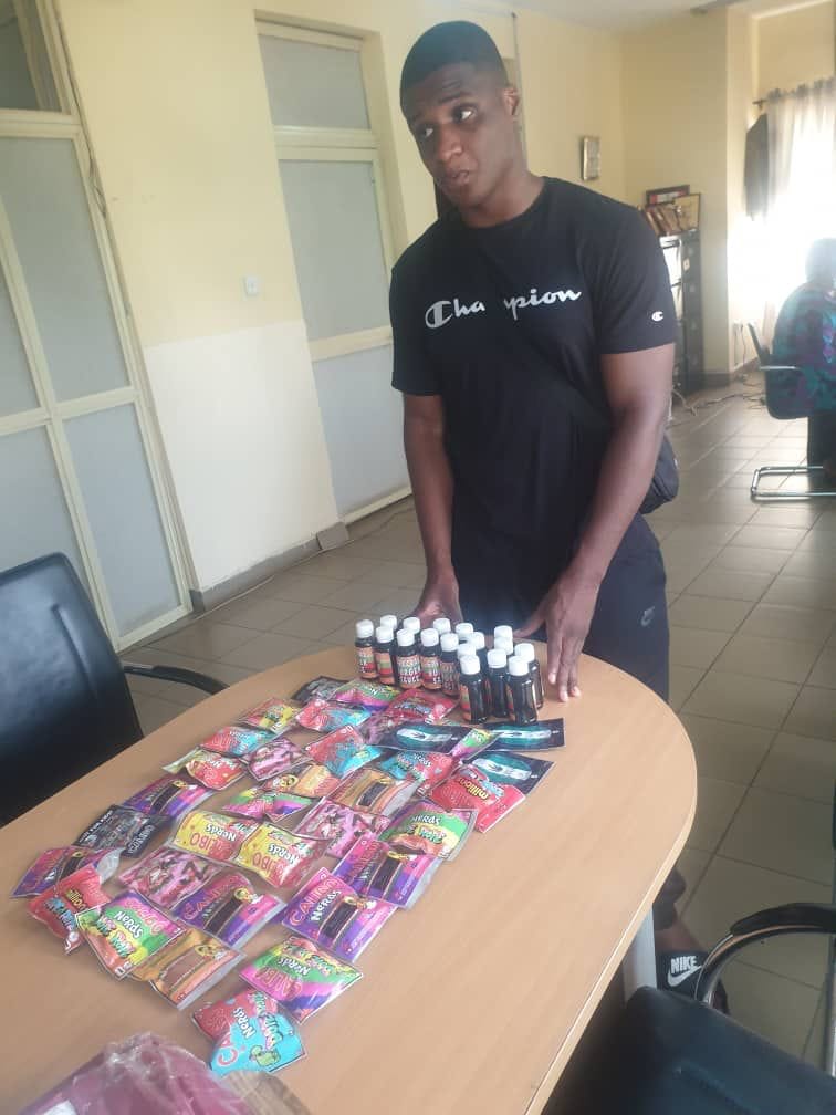 Arnold Maniru: 22 year old corps member who imported drugged candies from UK
