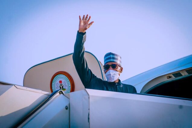 President Buhari says goodbye as he leaves for New York