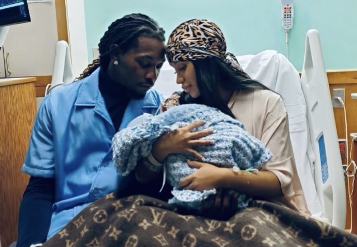 Cardi B and Offset with their baby boy