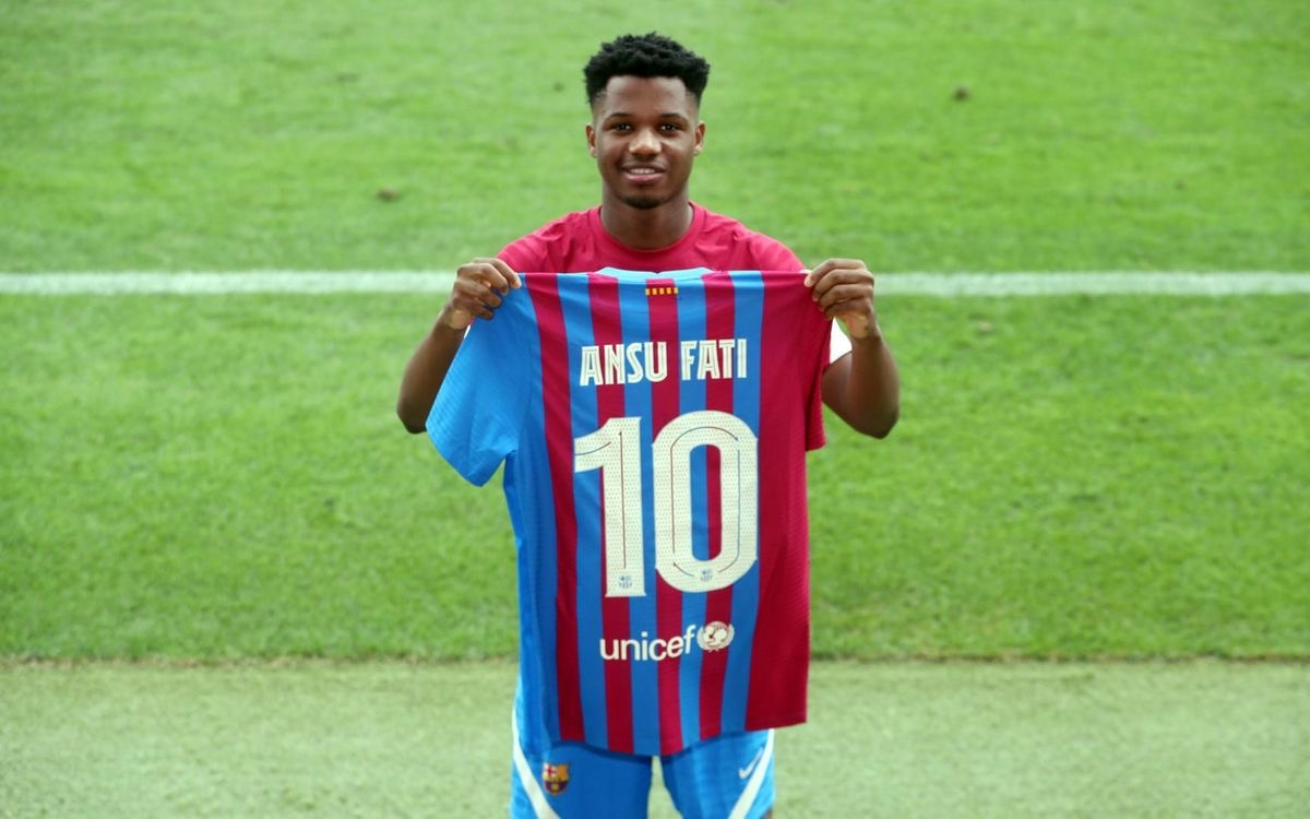 Ansu Fati inherits Barcelona number 10 jersey from Lionel Messi