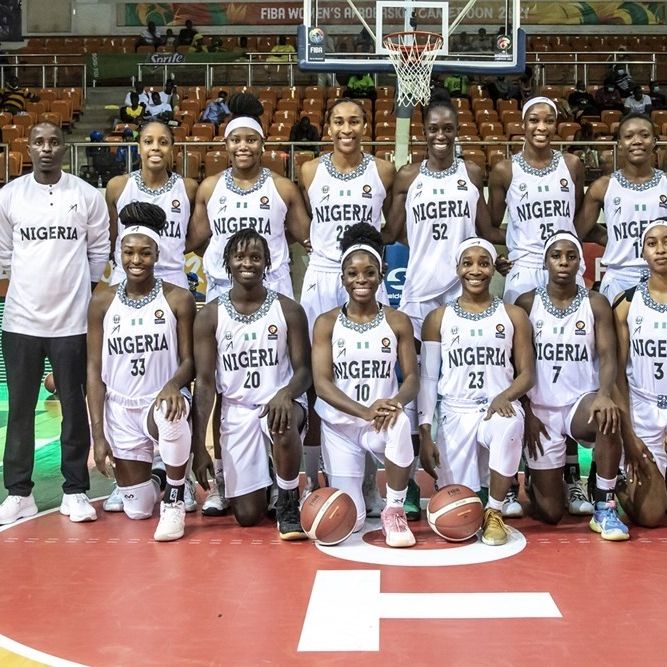 D'Tigress squad at 2021 Afrobasket championship
