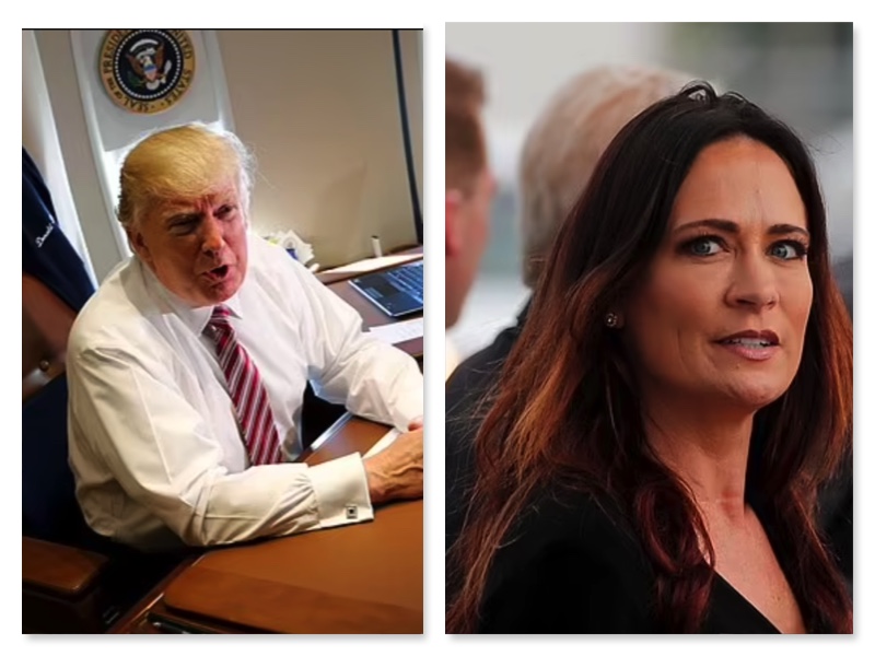 Donald Trump and Stephanie Grisham