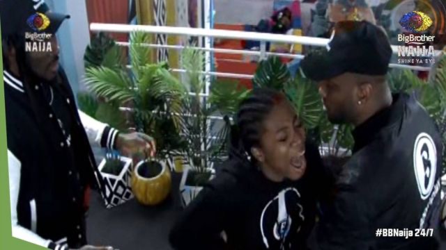 Angel while insulting Boma during their fight on Thursday