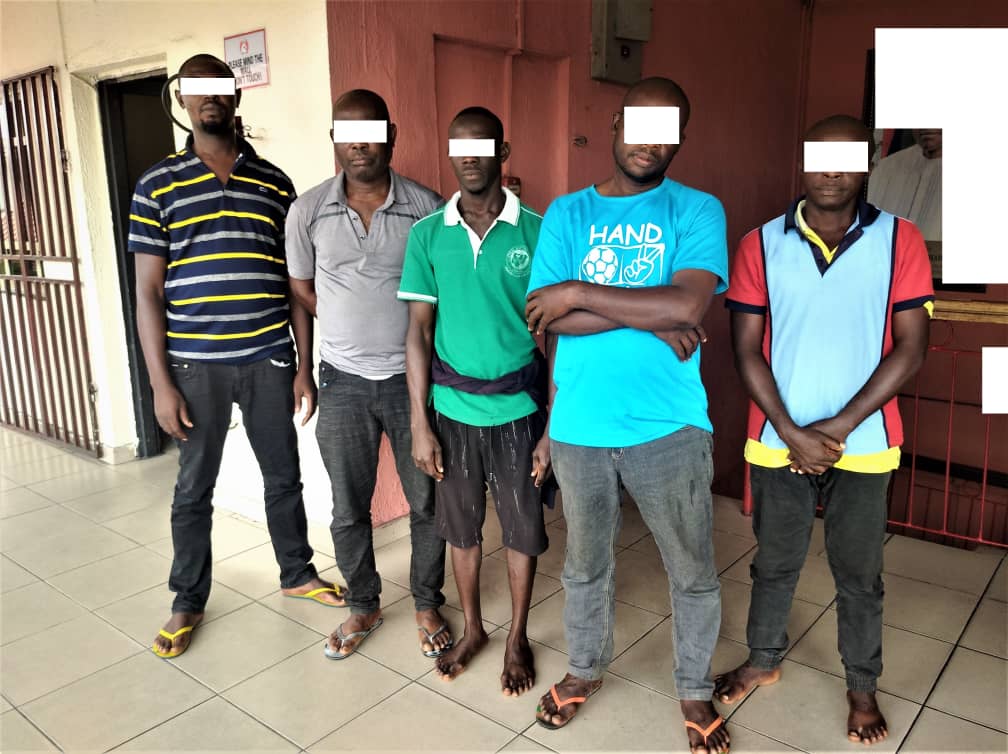 The suspects arrested by EFCC