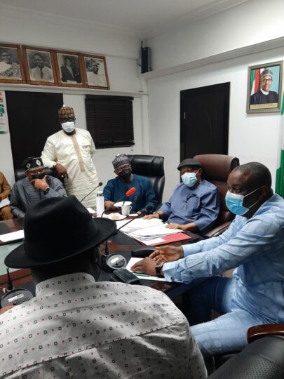 Federal Govt. officials with JOHESU on Tuesday