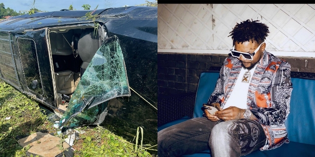 Femi and the accidented vehicle