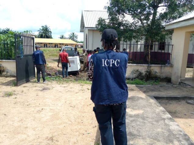 ICPC officials recover the gen set meant for a health centre