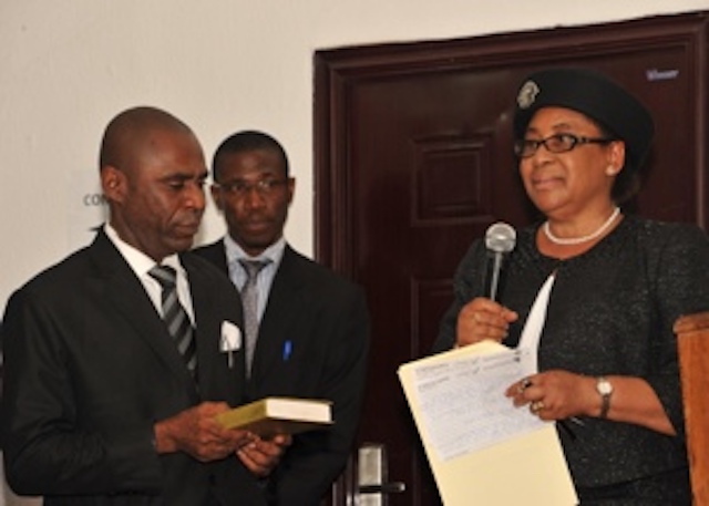 Justice Nnenna Oti, right