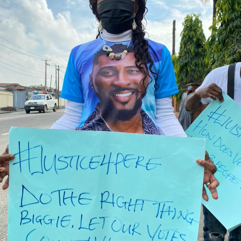 Skip to main contentSkip to toolbar About WordPress P.M. News 00 Comments in moderation New Howdy, Michael Adesina Log Out Screen OptionsHelpWordPress 5.8.1 is available! Please notify the site administrator. Add New Post NB: Post Author should not be written in the body of post to prevent repeated author name. Add title BBNaija: Pere’s fans storm Lagos streets; demand Justice Permalink: https://pmnewsnigeria.com/2021/09/27/bbnaija-peres-fa…reets-to-protest/ ‎Edit Webpushr Preview Add MediaVisualText Fans of Big Brother Naija Shine Ya Eye housemate, Pere, have stormed the streets of Illupeju in Lagos State, to protest against the organisers of the TV reality show. The protest was against the introduction of a twist by Biggie to make Pere and Angel battle for a spot as a finalist in the show. The duo were isolated in a ‘white room’ in the BBNaija house and had to battle their way back into the show through a game of ‘trucks and screwdrivers.’ Biggie introduced the twist after Pere had clearly defeated Angel by vote. The voting poll showed that Pere had 25.31% of votes while Angel had 14.63%. However, the fans of Pere want the organizers to reverse the decision by sending their fave to the finals. The protesters branded shirts and placards that read, “#Justice for Pere’ Do the right thing Biggie, let our votes count, amongst other messages. One of the protesters said, “If you don’t want him, release him to us. Why the mental stress?” Word count: 168 Draft saved at 2:12:53 pm. Move upMove downToggle panel: Format Move upMove downToggle panel: Publish Preview(opens in a new tab)Preview changes in AMP (opens in new window) Status: Draft EditEdit status Visibility: Public EditEdit visibility Publish immediately EditEdit date and time Readability: Good SEO: Not available Connect Yoast SEO with Zapier(Opens in a new browser tab) to instantly share your published posts with 2000+ destinations such as Twitter, Facebook and more. AMP: Enabled EditEdit Status Move to Trash Move upMove downToggle panel: Tags Add New Tag Separate tags with commas Choose from the most used tags Move upMove downToggle panel: Yoast internal linking It takes a few seconds to show you a list of related content to which you could link. The suggestions will be shown here as soon as we have them. Move upMove downToggle panel: Featured image Set featured image Move upMove downToggle panel: Webpushr Notification Send Web Push Notification Total Active Subscribers: 10475 + Show additional settings Move upMove downToggle panel: Categories All Categories Most Used News Metro Headlines Entertainment Sports Football World News Business Opinion Politics Move upMove downToggle panel: Author User Guest Author Michael Adesina (michaeladesina) Move upMove downToggle panel: Excerpt Excerpt Excerpts are optional hand-crafted summaries of your content that can be used in your theme. Learn more about manual excerpts. Move upMove downToggle panel: Yoast SEO Premium SEO Readability Schema Social Focus keyphraseHelp on choosing the perfect focus keyphrase(Opens in a new browser tab) Get related keyphrases(Opens in a new browser window) Google preview Preview as: Mobile resultDesktop result Url preview:pmnewsnigeria.com ›SEO title preview: BBNaija: Pere’s fans storm Lagos streets; demand Justice - P.M. News Meta description preview: Sep 27, 2021 ⋅ Please provide a meta description by editing the snippet below. If you don’t, Google will try to find a relevant part of your post to show in the search results. SEO title Insert variable Title Page Separator Site title Site title Title Primary category Separator Slug Meta description Insert variable Modify your meta description by editing it right here Site title Title Primary category Separator SEO analysisEnter a focus keyphrase to calculate the SEO score Add related keyphrase Insights Advanced Thank you for creating with WordPress.Version 5.8 ✕ Recent Notifications Tiwa Savage, Seyi Shay settle rift 3 hours ago Fashola: Why I will not join controversies over zoning 3 hours ago 2023: Fashola says presidency overrated 4 hours ago You are subscribed to Push Notifications UNSUBSCRIBE ⚡ by Webpushr Close dialog Featured image Upload filesMedia Library Filter mediaFilter by type Images Filter by date All dates Search Media list Showing 41 of 127444 media items Load more ATTACHMENT DETAILS Justice-for-Pere.png September 27, 2021 893 KB 810 by 810 pixels Edit Image Delete permanently Alt Text Describe the purpose of the image(opens in a new tab). Leave empty if the image is purely decorative.Title Justice for Pere Caption Pere's fans hit Lagos streets, demands justice Description File URL: https://cdn.pmnewsnigeria.com/wp-content/uploads/2021/09/Justice-for-Pere.png Copy URL to clipboard Selected media actionsSet featured image