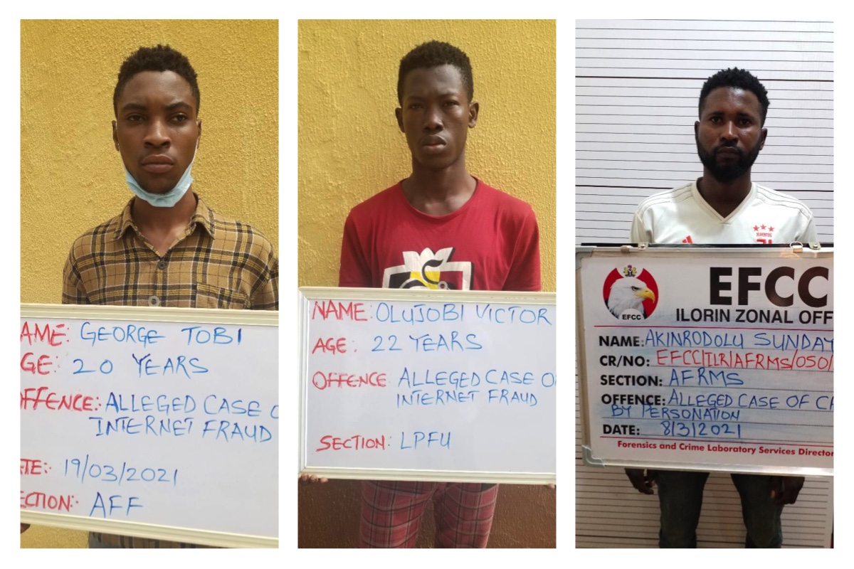 L-R Tobi, Olujobi Victor and Akinrodolu