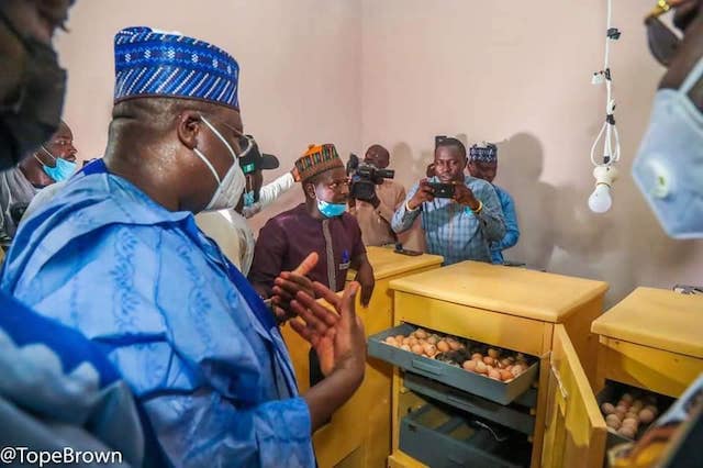 Lawan at the bird farm in Gashua Yobe