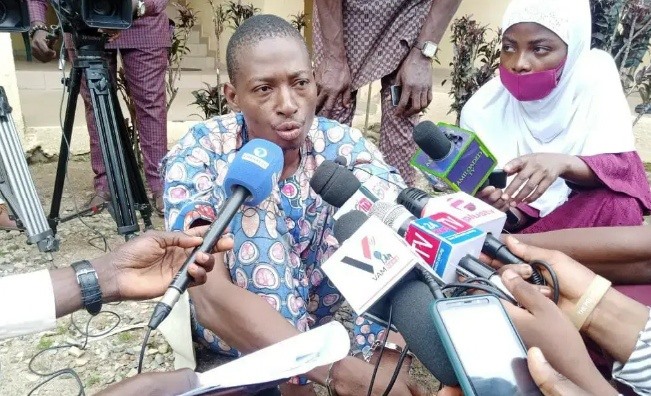 One of the paraded suspects linked with the Modakeke killings