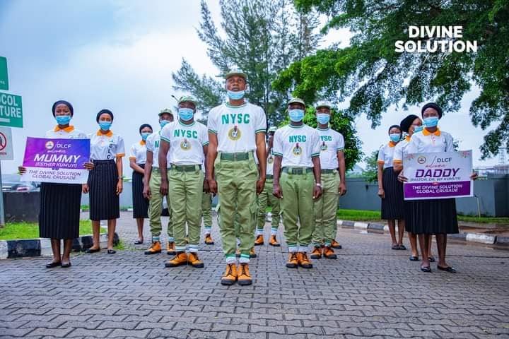 NYSC members stand akimbo for Pa Kumuyi