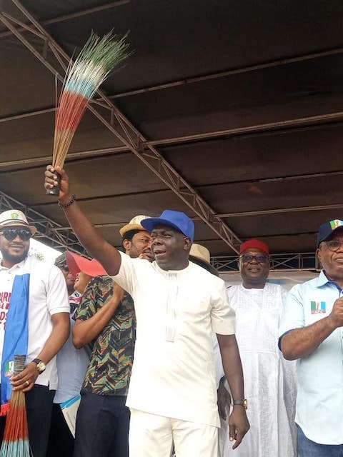 Odey with APC broom