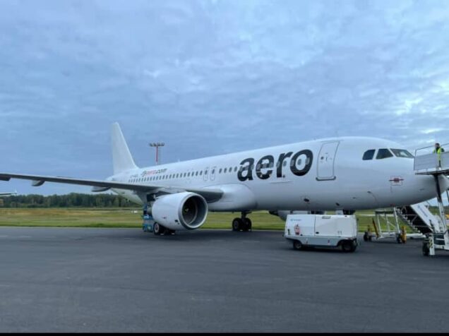 One of the two Airbus 320 received by Aero Contractors