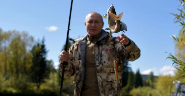 Putin catches some fish