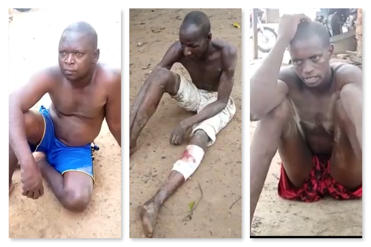 Some of the bandits arrested by Kogi Vigilantes