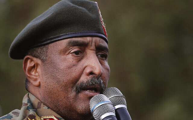 Sudanese military leader, Gen. Abdel-Fattah Burhan: says the seizure of power by the military in Sudan was to stop the country from sliding into civil war.