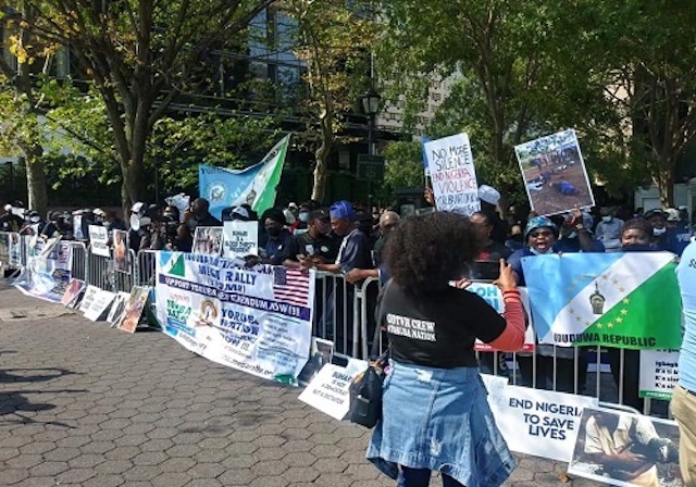 The Nigerian campaigners at UN on Tuesday