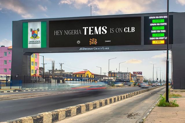 The billboard in Lagos announcing TEM's collabo with Drake