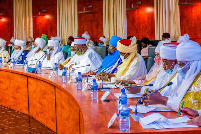 The northern traditional rulers at the meeting