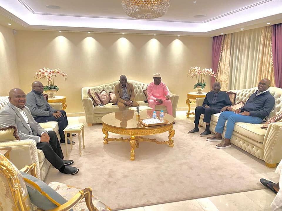 APC senators with Tinubu in London