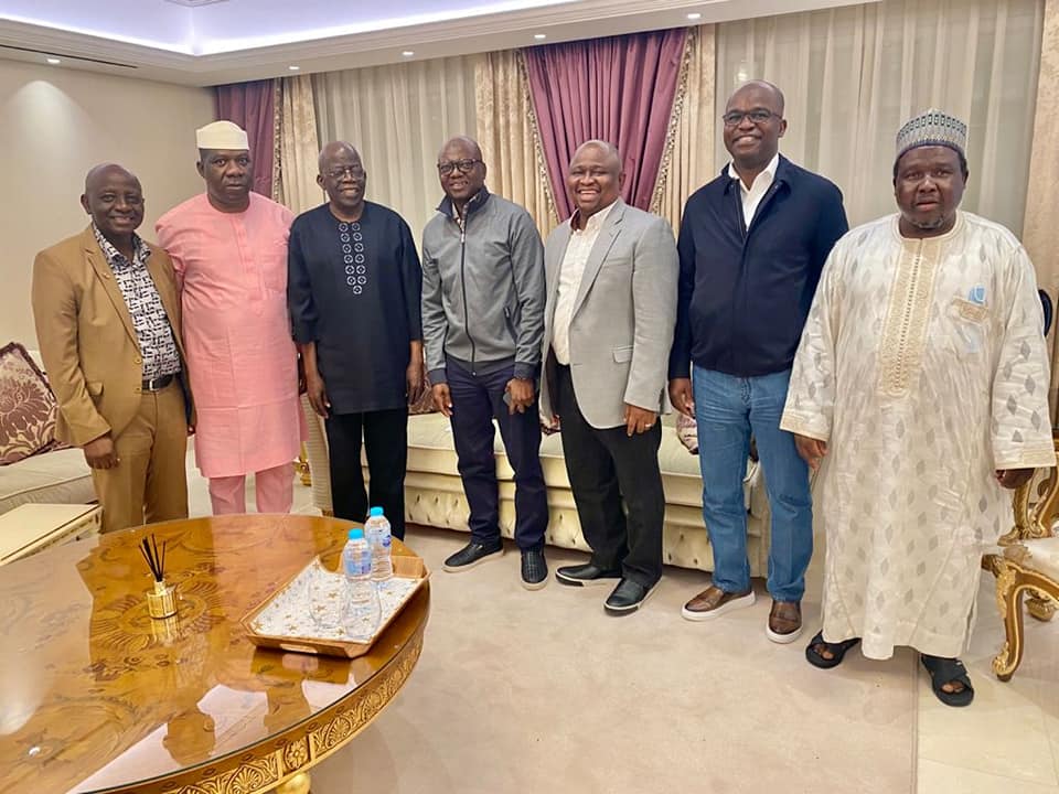 Tinubu with APC senators in London