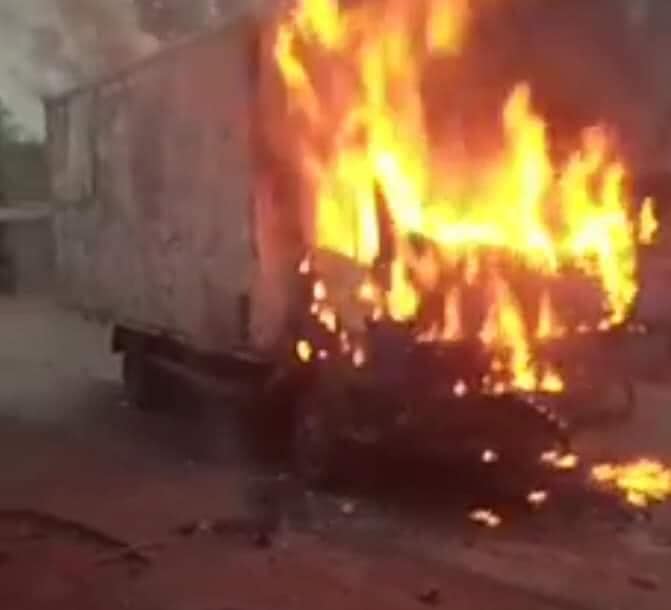IPOB members burn vehicle carrying goods worth N30m