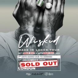 Wizkid announcing all three shows at O2 Arena sold out