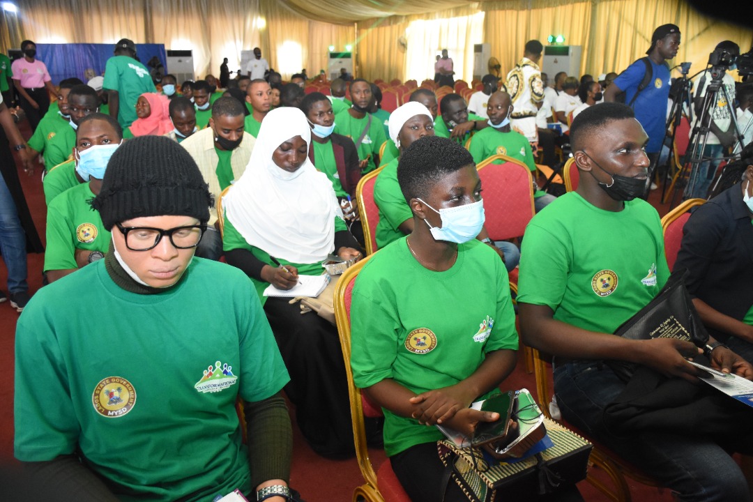 A cross section of youths at the event