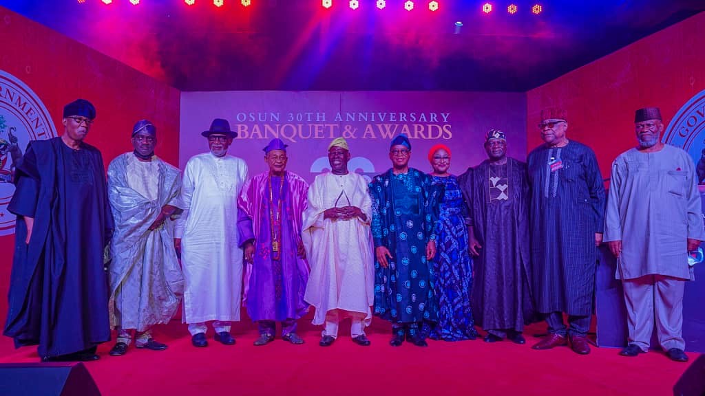 Osun at 30: Akeredolu, Akande, Oyinlola, Akala, Alaafin, Owa-Obokun, Gbenga Daniel, Lasun Yusuf, Sunday Dare, others, grace anniversary awards