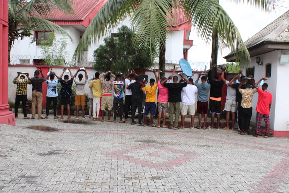 The suspected internet fraudsters