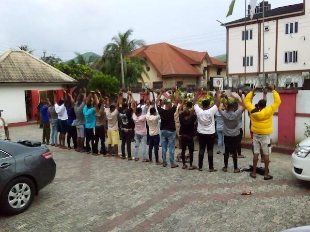 the 33 internet fraudsters arrested in Calabar