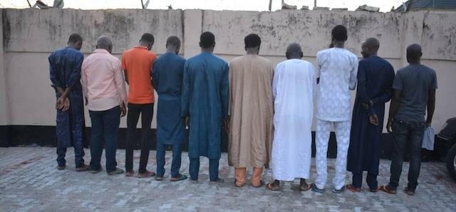 The arrested Forex scammers in Kano