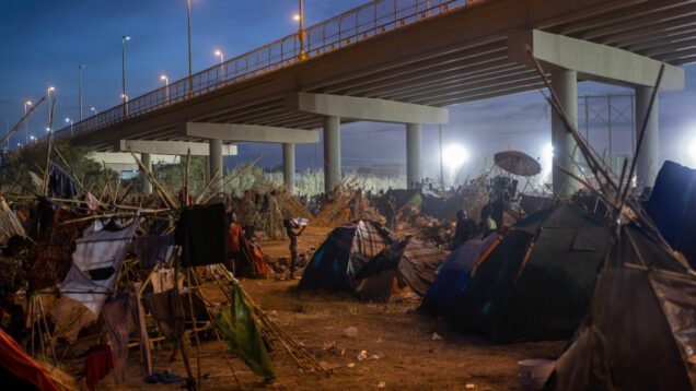 the Haitian migrant camp at Del Rio