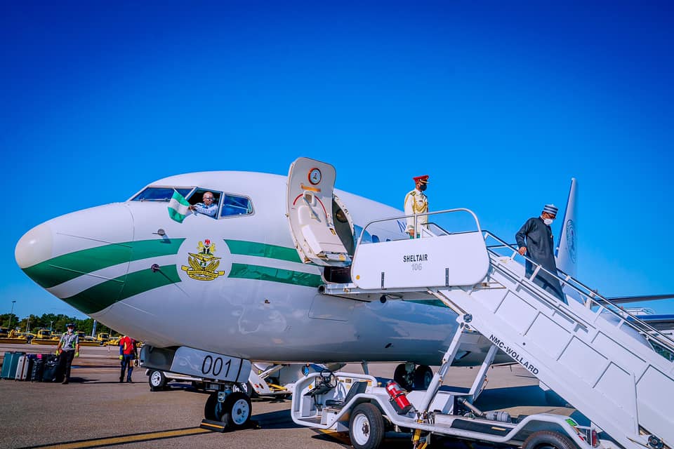 Nigerian President arrives New York for UNGA