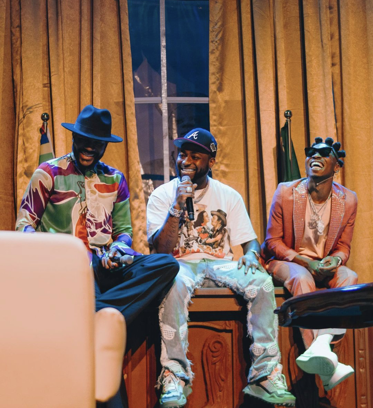 Ebuka, Davido and Mayorkun