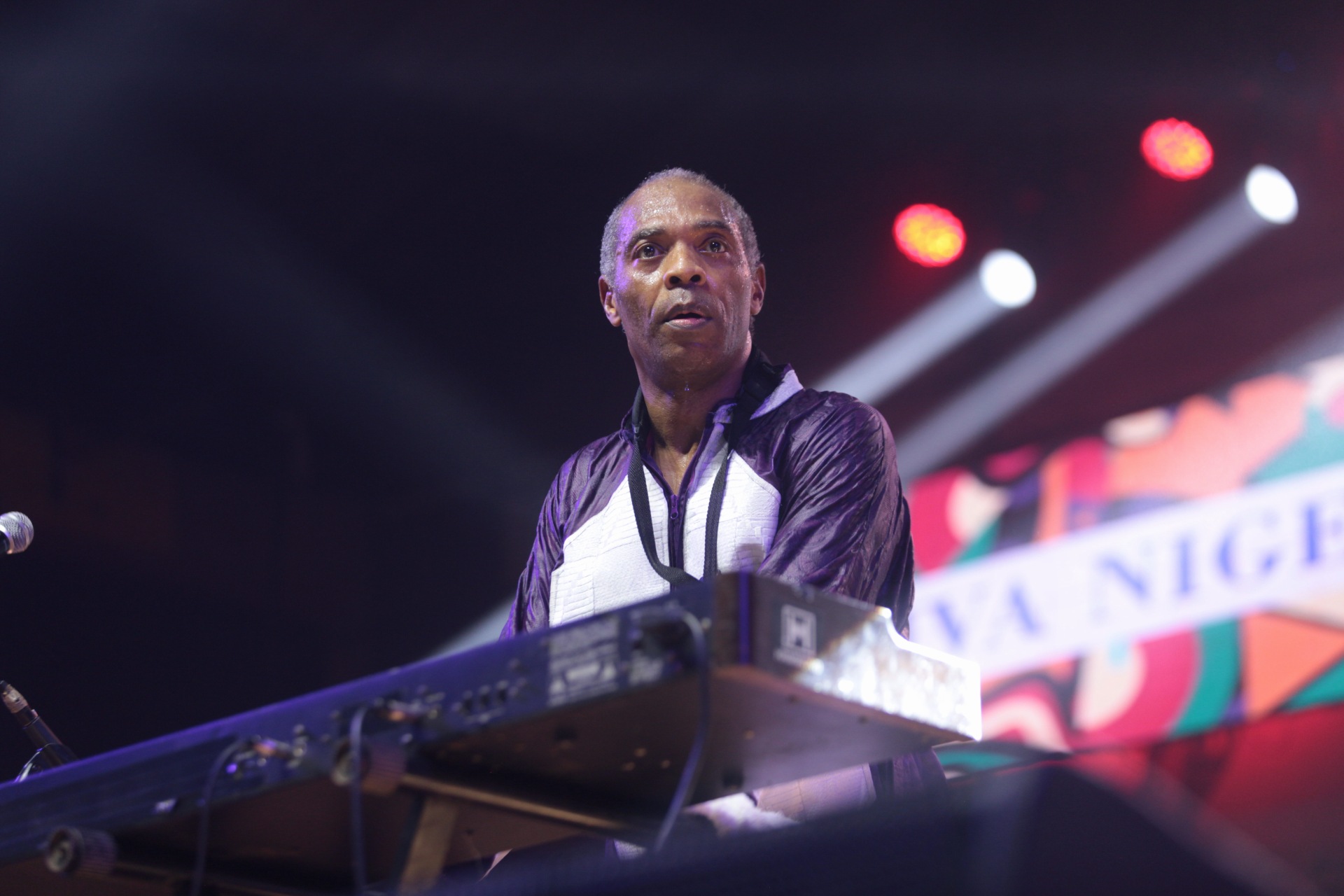 Femi Kuti performing at the Grand Finale of Felabration 2021 at the New Afrika Shrine, Lagos. Photo by Ayodele Efunla