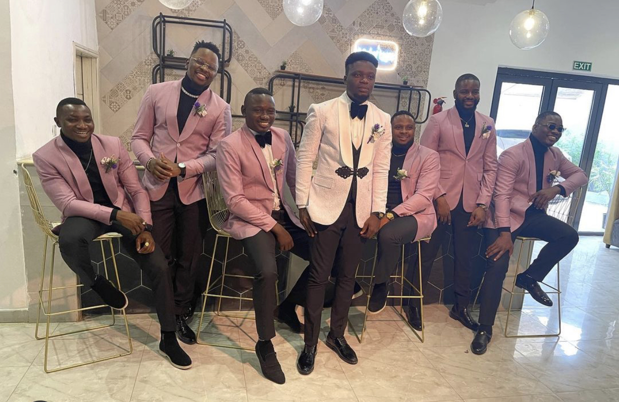 Asiri Comedy and his groomsmen