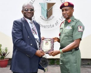 The CCM, Col. Babatunde Solebo with The Provost, College of Medicine University of Lagos, Prof. David Oke.