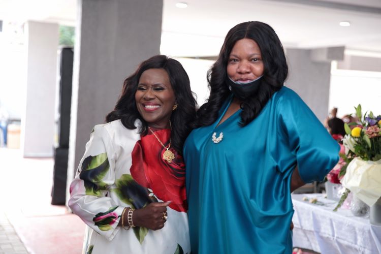 Actress Toyin Abraham with the celebrant