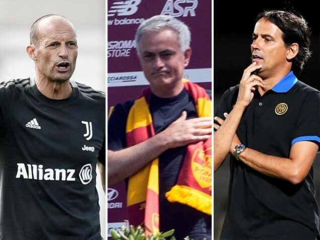 Allegri, Mourinho and Inzaghi
