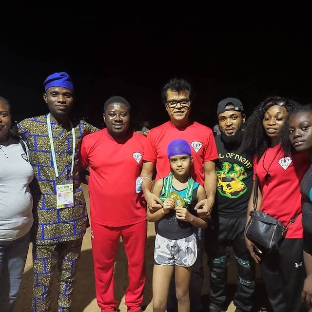 Avani Goel displays her medals