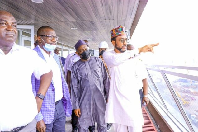 Bello-Koko during the inspection of the Apapa Port control tower